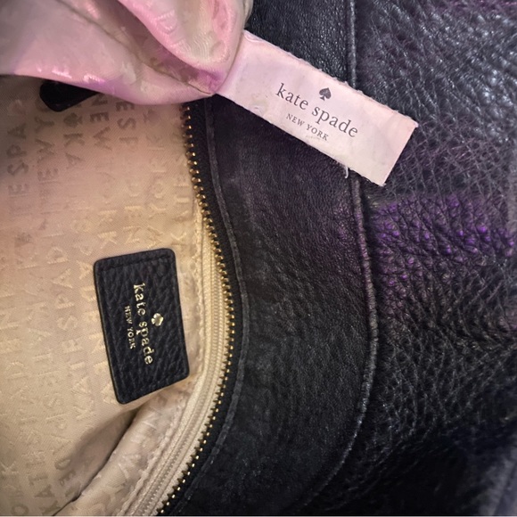 Authentic black Kate Spade soft pebbled leather hand bag - Picture 3 of 4